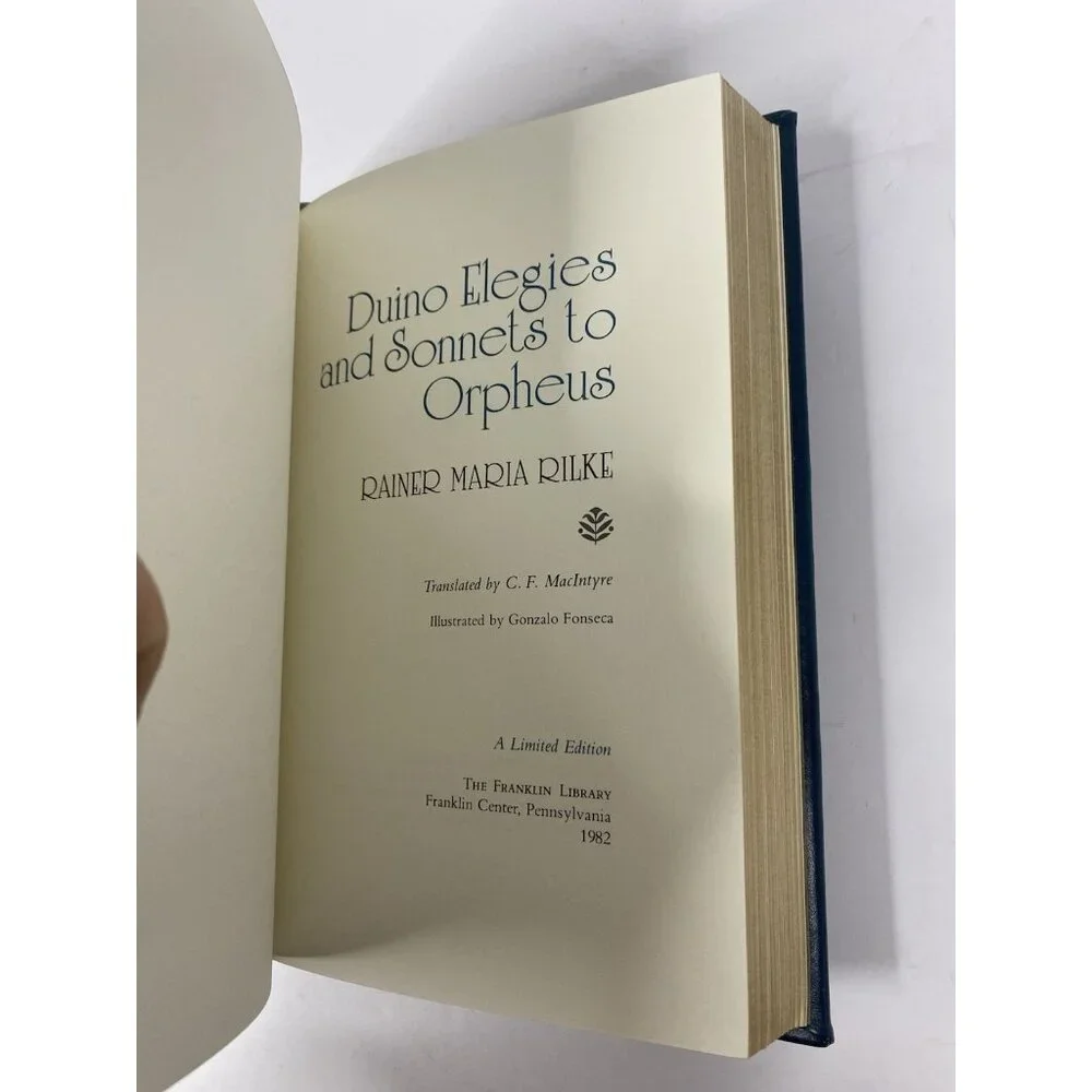 Franklin Library 1982 Duino Elegies and‎ Sonnets to Orpheus - Rainer Maria Rilke
